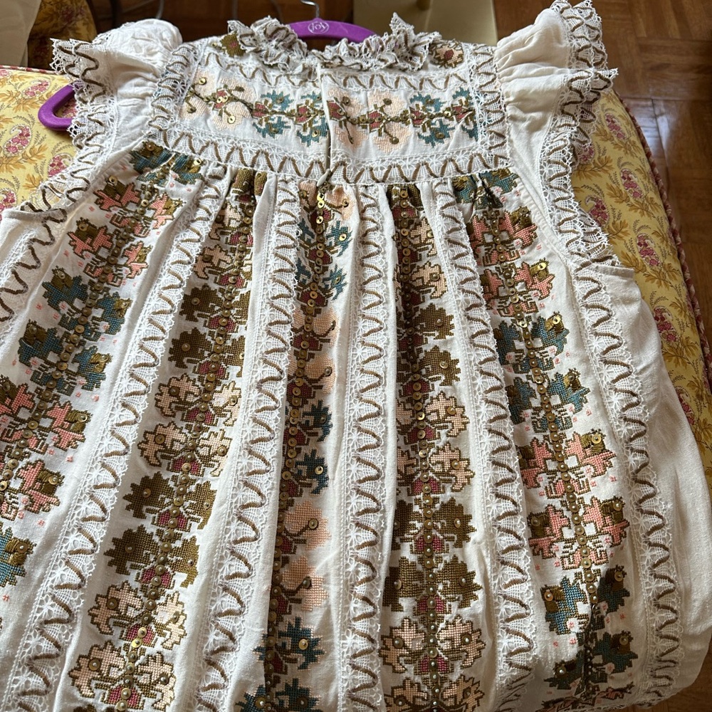 ULLA Johnson embroidered blouse. Worn once